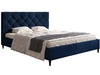 Łóżko tapicerowane ze stelażem 160x200 Tril Ciemny niebieski