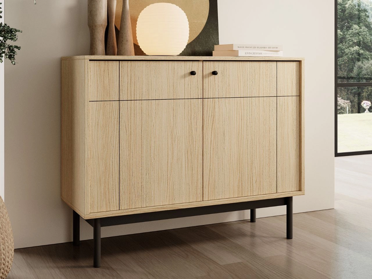 Komoda z drzwiami 104 cm Julio Dąb Linea