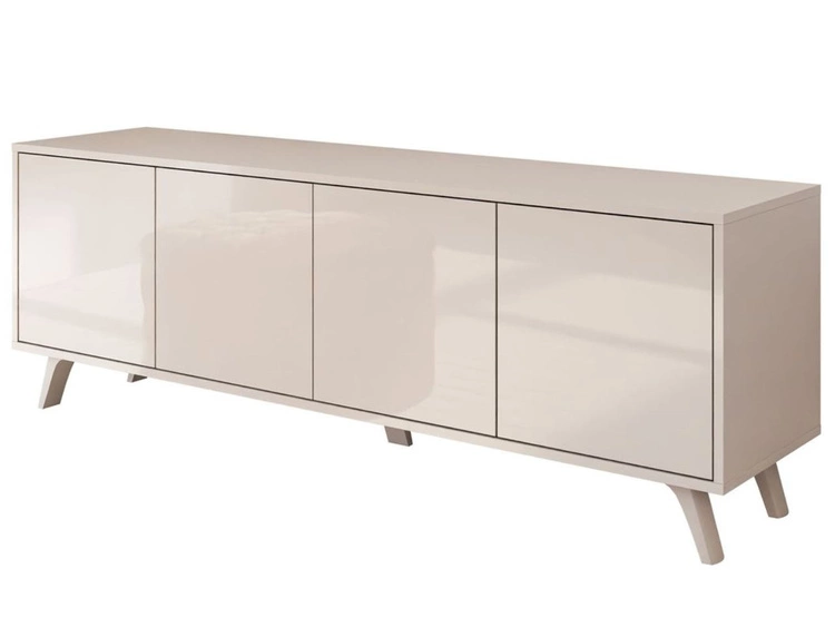 Szafka RTV pod telewizor z drzwiczkami na kaszmirowych nóżkach Vivance Kaszmir połysk