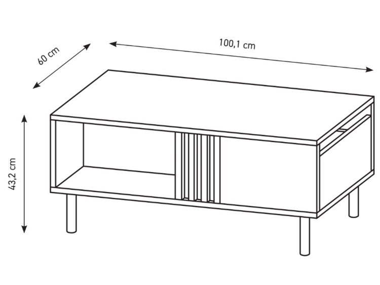 Zestaw mebli do salonu Malone Dąb Artisan, Antracyt