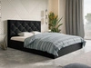 Łóżko tapicerowane z pojemnikiem i stelażem 120x200 Salento czarne