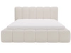 Łóżko tapicerowane z pojemnikiem i stelażem 180x200 Cloud beżowe