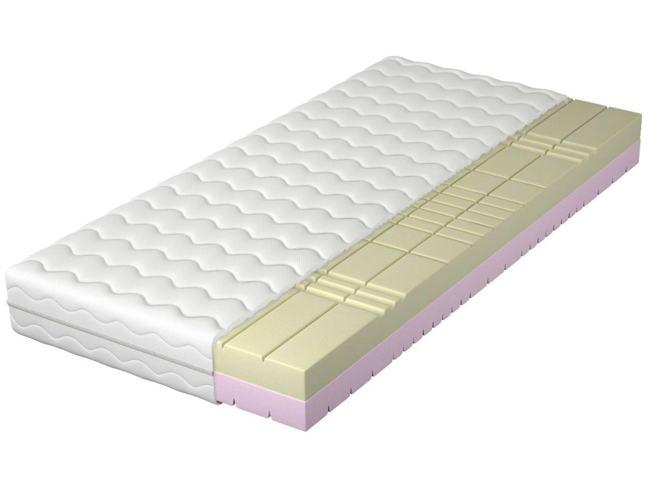 Materac piankowy z 7-strefową pianką poliuretanową Ovelo 120x200