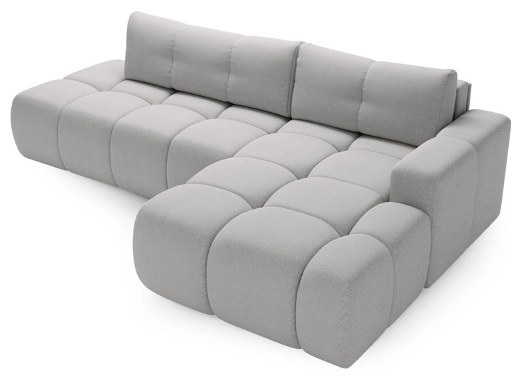 Narożnik L Prawy z funkcją spania i pojemnikiem Montero Szary