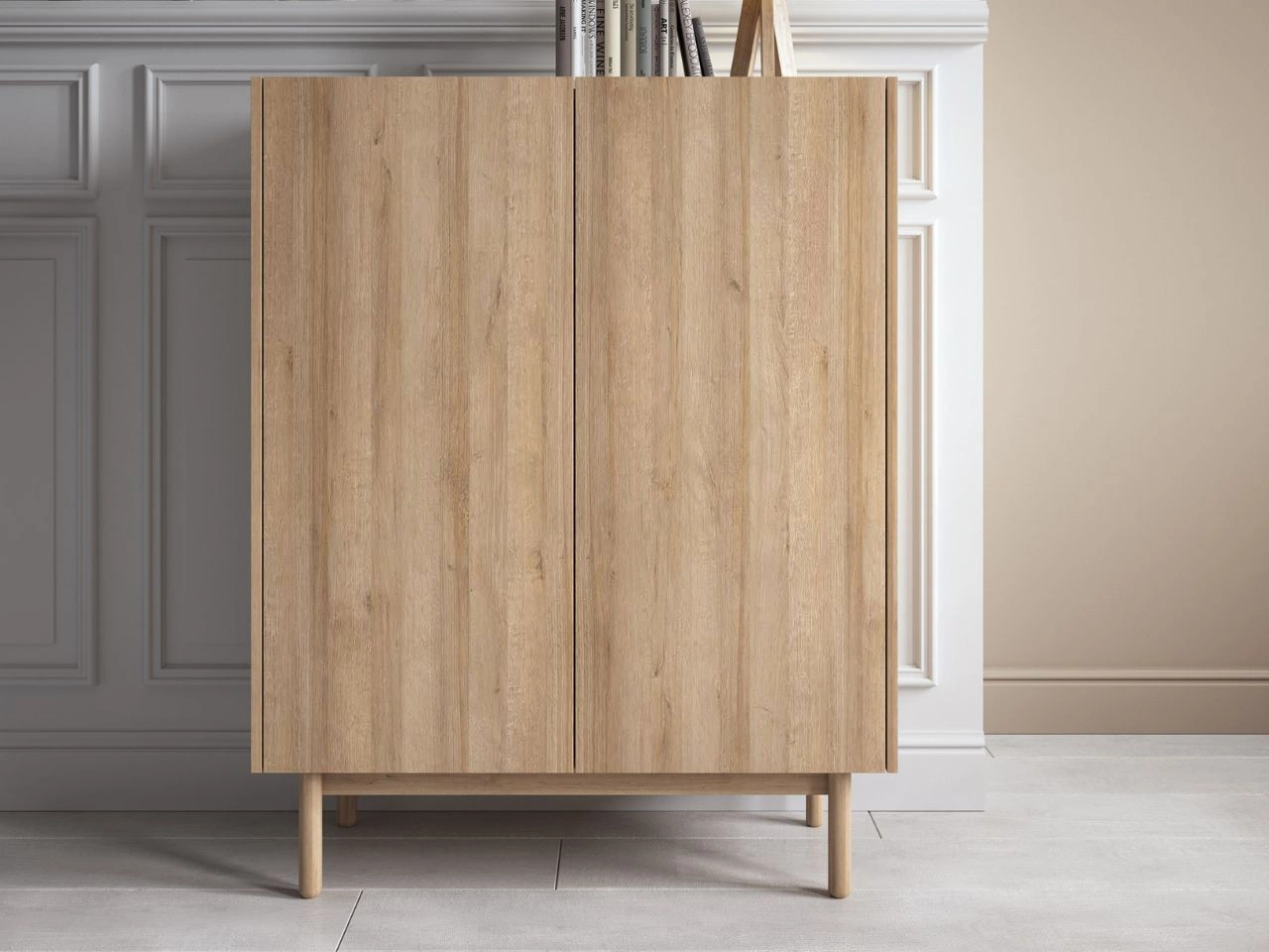 Komoda z drzwiami 97 cm Braha Dąb Riviera