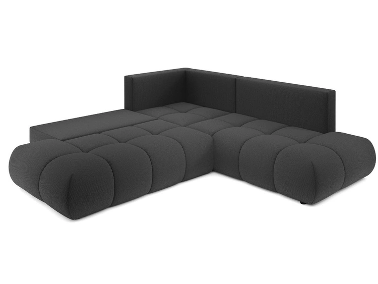 Narożnik z funkcją spania i pojemnikiem Prawy Kair Grafitowy