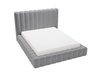 Łóżko tapicerowane z pojemnikiem i stelażem 120x200 cm Rotto Szare