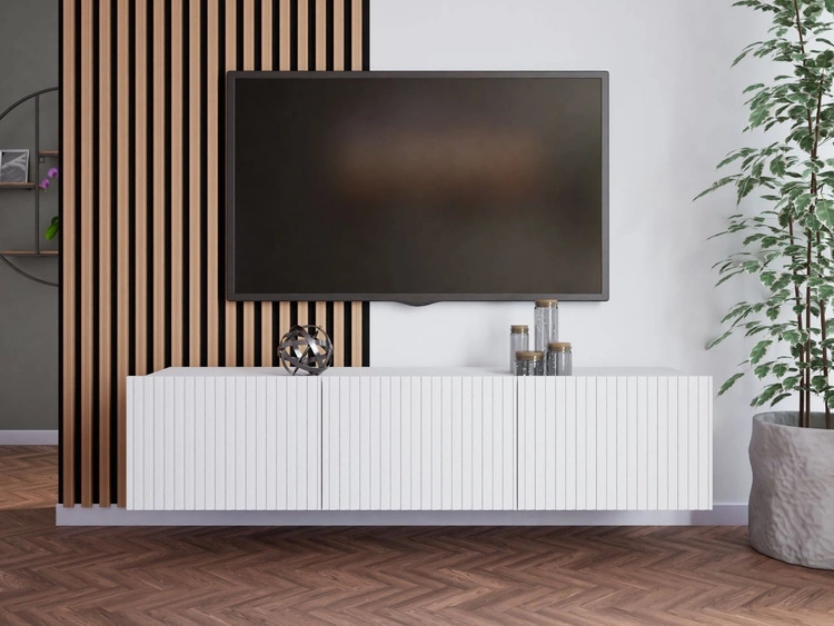 Szafka pod telewizor z drzwiczkami Kioto Biała