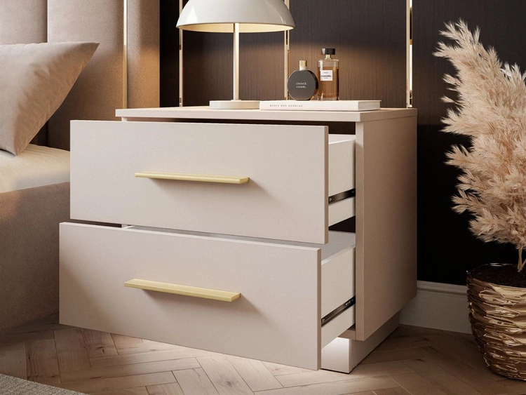 Stolik nocny z dwoma szufladami Nuveo Kaszmir