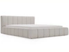 Łóżko tapicerowane z pojemnikiem i stelażem 140x200 Split Jasny szary