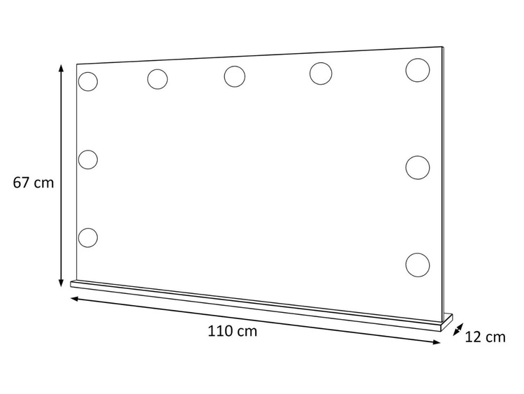 Toaletka z lustrem, szufladami i oświetleniem LED Melo Elite biały mat