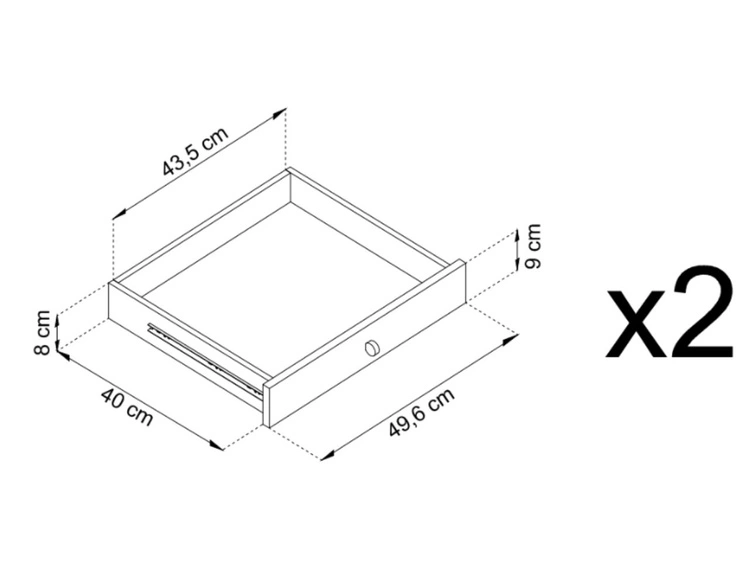 Toaletka z czarnymi metalowymi nogami Amor Granatowa