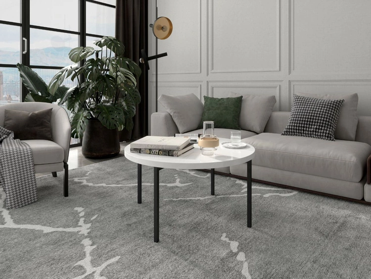 Okrągły stolik kawowy Sevilla Biały Połsyk