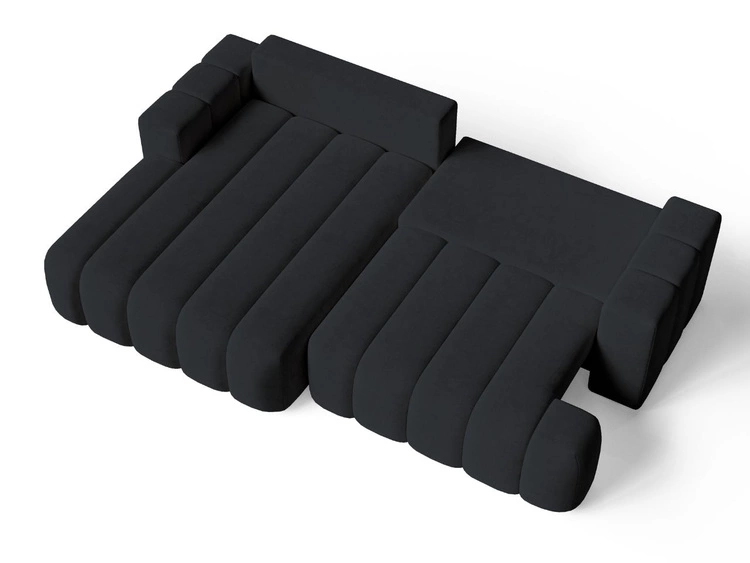 Narożnik L Lewy z funkcją spania i pojemnikiem Caleo Czarny