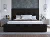 Łóżko tapicerowane z pojemnikiem i stelażem 180x200 Valencia Czarny