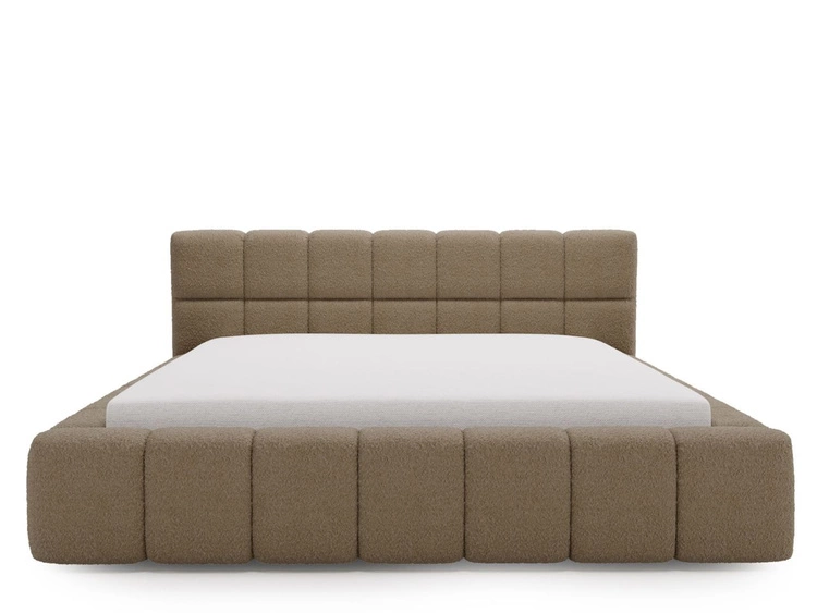 Łóżko tapicerowane z pojemnikiem i stelażem 120x200 Alicante Brązowe