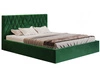 Łóżko tapicerowane z pojemnikiem i stelażem 160x200 Andri zielony