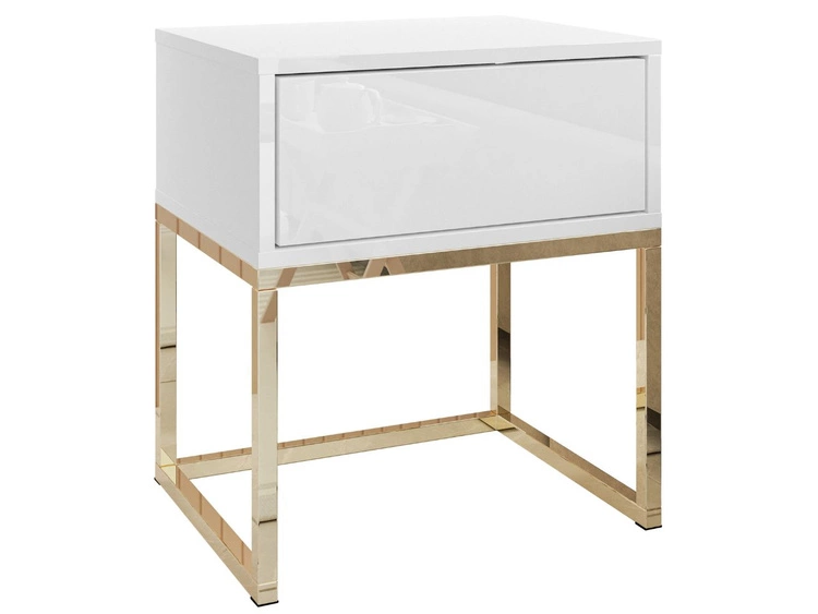 Biały połysk \ Push to open \ Złoty