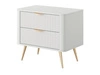 Stolik nocny z szufladami Latina Biały