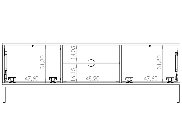 Szafka pod telewizor z drzwiczkami Soroko Czarna