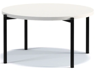 Okrągły stolik kawowy Sevilla 84 cm Biały połysk