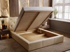 Łóżko tapicerowane z pojemnikiem i stelażem 160x200 Milano Beżowe