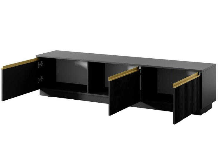 Szafka pod telewizor z drzwiczkami Roland Czarny