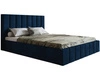 Łóżko tapicerowane z pojemnikiem i stelażem Siena 160x200 granatowy
