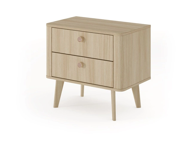 Stolik nocny z dwoma szufladami Bilancio Dąb Barista