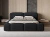Łóżko tapicerowane z pojemnikiem i stelażem 140x200 Aubi Czarne