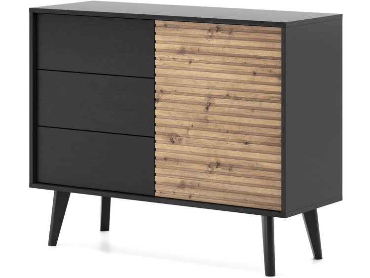 Komoda z drzwiami i szufladami Astro Czarna
