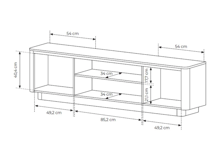 Zestaw mebli do pokoju dziennego Fascino Dąb Cremona, czarny
