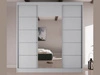 Szafa przesuwna z lustrem 200 cm Maia Biała  