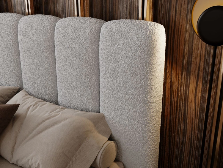 Łóżko tapicerowane z pojemnikiem i stelażem 120x200 Imperial Jasnoszare