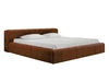 Łóżko tapicerowane z pojemnikiem i stelażem 180x200 Lipari Brązowy