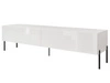 Szafka RTV pod telewizor z drzwiczkami na czarnych nóżkach 175 cm Sorelle Biały połysk