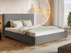 Łóżko tapicerowane ze stelażem 160x200 Grenada Szary