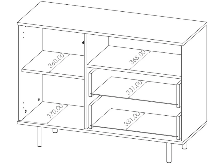 Komoda z drzwiami i szufladami Ankara Beżowa
