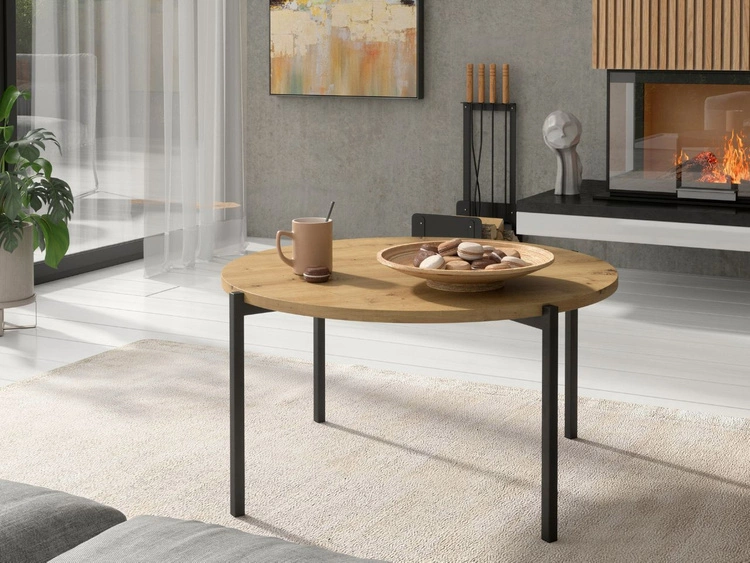 Okrągły Stolik kawowy Sevilla 84 cm Brązowy