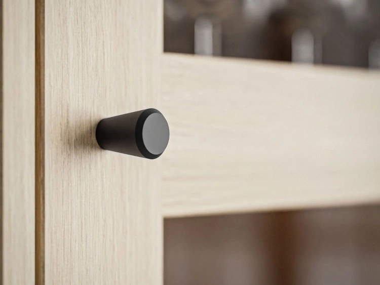 Witryna wąska stojąca w stylu boho Bellance dąb puccini