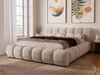 Łóżko tapicerowane z pojemnikiem na pościel 140x200 Doria Beżowe