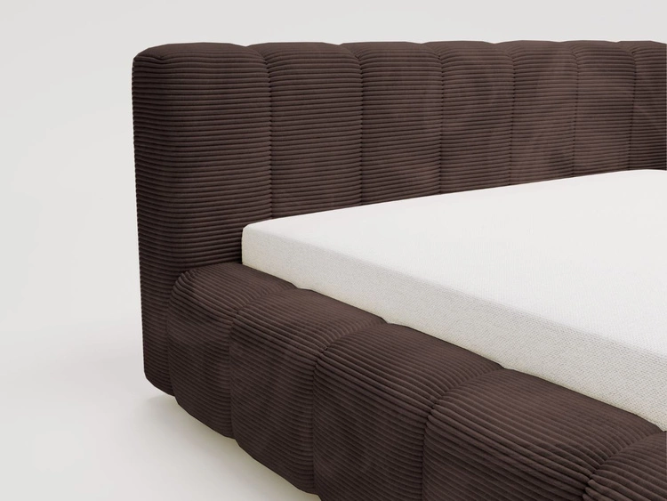 Łóżko tapicerowane z pojemnikiem na pościel 120x200 Ibiza Brązowe