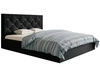 Łóżko tapicerowane z pojemnikiem i stelażem 160x200 Salento czarne