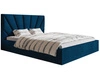 Łóżko tapicerowane z pojemnikiem i stelażem 120x200 Orlo granatowe