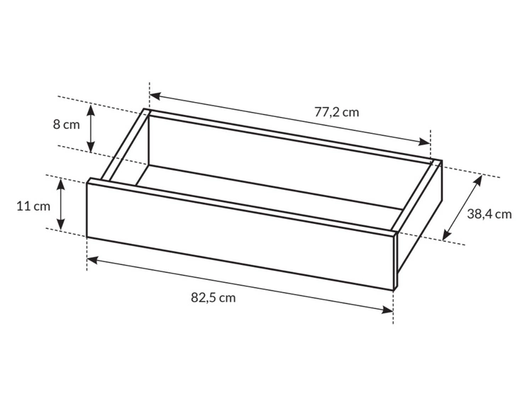 Toaletka z lustrem Anes Antracyt