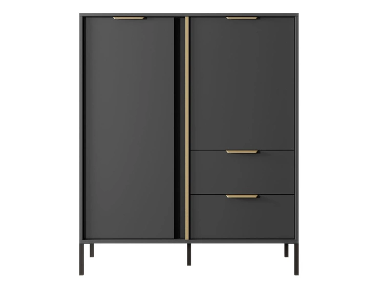 Komoda z drzwiami i szufladami Drino Antracyt