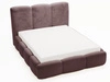 Łóżko tapicerowane z pojemnikiem i stelażem 120x200 cm Bubble Brązowe