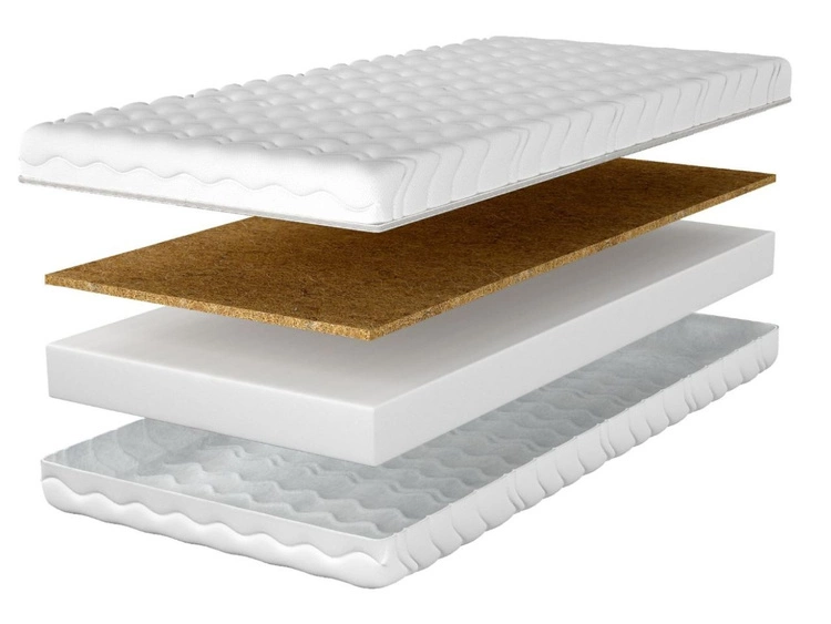 Materac piankowy z matą kokosową i zdejmowanym pokrowcem Tomi 10 180x200