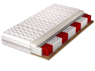 Materac kieszeniowy multipocket z lateksem i matą kokosową Nuvia 120x200
