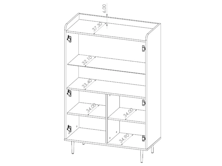 Witryna stojąca do salonu Vasa Brązowa